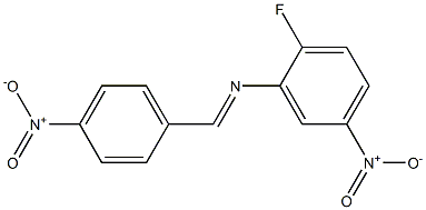 (2-fluoro-5-nitrophenyl)(4-nitrobenzylidene)amine Struktur