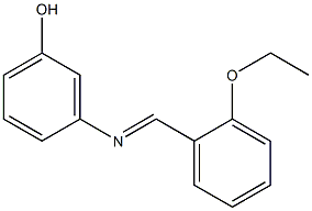 3-[(2-ethoxybenzylidene)amino]phenol Struktur