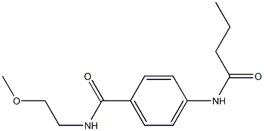 4-(butyrylamino)-N-(2-methoxyethyl)benzamide Struktur