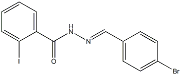 N'-(4-bromobenzylidene)-2-iodobenzohydrazide Struktur