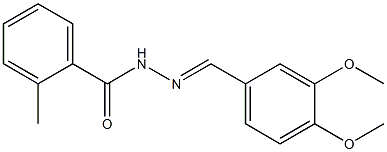 N'-(3,4-dimethoxybenzylidene)-2-methylbenzohydrazide Struktur