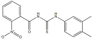 N-{[(3,4-dimethylphenyl)amino]carbonothioyl}-2-nitrobenzamide Struktur