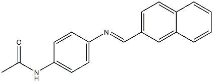 N-{4-[(2-naphthylmethylene)amino]phenyl}acetamide Struktur