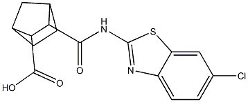 3-((6-chlorobenzo[d]thiazol-2-yl)carbamoyl)bicyclo[2.2.1]heptane-2-carboxylic acid Struktur