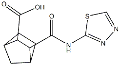 3-((1,3,4-thiadiazol-2-yl)carbamoyl)bicyclo[2.2.1]heptane-2-carboxylic acid Struktur