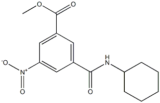 methyl 3-(cyclohexylcarbamoyl)-5-nitrobenzoate Struktur