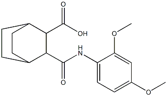 3-((2,4-dimethoxyphenyl)carbamoyl)bicyclo[2.2.2]octane-2-carboxylic acid Struktur