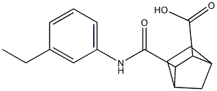 3-((3-ethylphenyl)carbamoyl)bicyclo[2.2.1]heptane-2-carboxylic acid Struktur