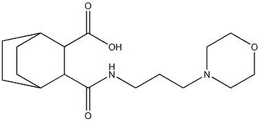 3-((3-morpholinopropyl)carbamoyl)bicyclo[2.2.2]octane-2-carboxylic acid Struktur