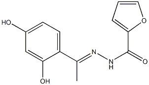 (E)-N'-(1-(2,4-dihydroxyphenyl)ethylidene)furan-2-carbohydrazide Struktur