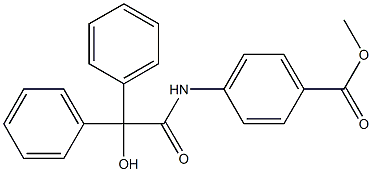 methyl 4-(2-hydroxy-2,2-diphenylacetamido)benzoate Struktur