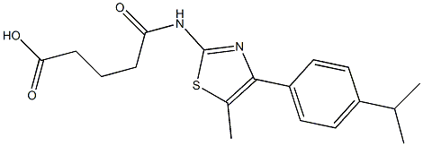 5-((4-(4-isopropylphenyl)-5-methylthiazol-2-yl)amino)-5-oxopentanoic acid Struktur