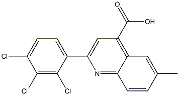 6-methyl-2-(2,3,4-trichlorophenyl)quinoline-4-carboxylic acid Struktur