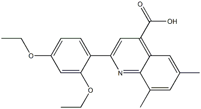 2-(2,4-diethoxyphenyl)-6,8-dimethylquinoline-4-carboxylic acid Struktur