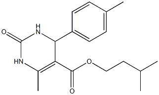 isopentyl 6-methyl-2-oxo-4-(p-tolyl)-1,2,3,4-tetrahydropyrimidine-5-carboxylate Struktur