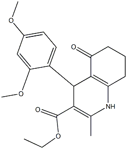 ethyl 4-(2,4-dimethoxyphenyl)-2-methyl-5-oxo-1,4,5,6,7,8-hexahydroquinoline-3-carboxylate Struktur