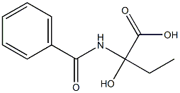 Butyric  acid,  2-benzamido-2-hydroxy-  (6CI) Struktur