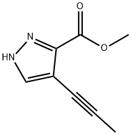 Pyrazole-3-carboxylic acid, 4-(1-propynyl)-, methyl ester (6CI) Struktur