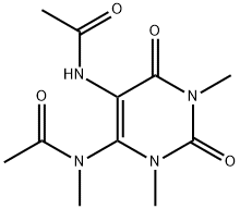 Uracil,  5-acetamido-1,3-dimethyl-6-N-methylacetamido-  (6CI) Struktur