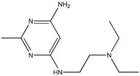 Pyrimidine, 4-amino-6-(2-diethylaminoethylamino)-2-methyl- (4CI) Struktur