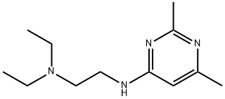 Pyrimidine, 4-(2-diethylaminoethylamino)-2,6-dimethyl- (4CI) Struktur