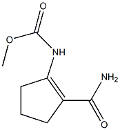 1-Cyclopentene-1-carbamic  acid,  2-carbamoyl-,  methyl  ester  (5CI) Struktur