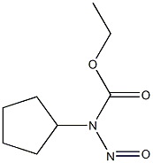 Cyclopentanecarbamic  acid,  N-nitroso-,  ethyl  ester  (5CI) Struktur