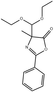 2-Oxazolin-5-one,  4-(diethoxymethyl)-4-methyl-2-phenyl-  (5CI) Struktur