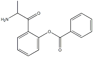 Propiophenone,  -alpha--amino-o-hydroxy-,  benzoate  (3CI) Struktur