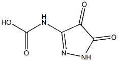 3-Pyrazolecarbamic  acid,  4,5-dihydro-4,5-diketo-  (1CI) Struktur