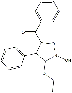 Ketone,  3-ethoxytetrahydro-2-hydroxy-4-phenyl-5-isoxazolyl  phenyl  (2CI) Struktur