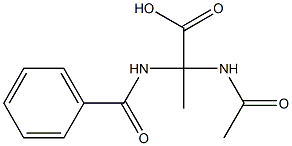 Propionic  acid,  -alpha--acetamido--alpha--benzamido-  (3CI) Struktur