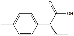 Benzeneacetic acid, -alpha--ethyl-4-methyl-, (-alpha-R)- (9CI) Struktur