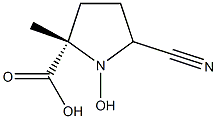 Proline, 5-cyano-1-hydroxy-2-methyl- (6CI) Struktur