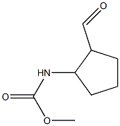 Cyclopentanecarbamic  acid,  2-formyl-,  methyl  ester  (6CI) Struktur