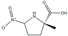 Proline, 2-methyl-5-nitro- (6CI) Struktur