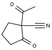 Cyclopentanecarbonitrile, 1-acetyl-2-oxo- (6CI) Struktur