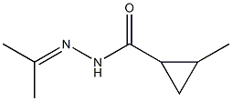 Cyclopropanecarboxylic acid, 2-methyl-, isopropylidenehydrazide (6CI) Struktur