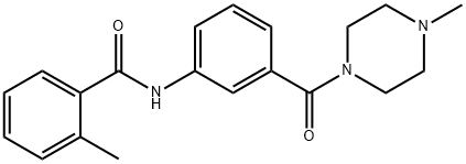 2-methyl-N-{3-[(4-methyl-1-piperazinyl)carbonyl]phenyl}benzamide Struktur