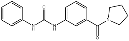 N-phenyl-N'-[3-(1-pyrrolidinylcarbonyl)phenyl]urea Struktur