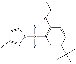 4-tert-butyl-2-[(3-methyl-1H-pyrazol-1-yl)sulfonyl]phenyl ethyl ether Struktur