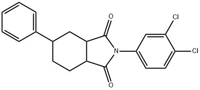 2-(3,4-dichlorophenyl)-5-phenylhexahydro-1H-isoindole-1,3(2H)-dione Struktur