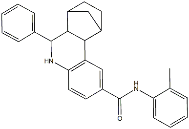 N-(2-methylphenyl)-10-phenyl-9-azatetracyclo[10.2.1.0~2,11~.0~3,8~]pentadeca-3,5,7-triene-5-carboxamide Struktur