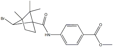 methyl 4-{[(6-bromo-4,5,5-trimethylbicyclo[2.1.1]hex-1-yl)carbonyl]amino}benzoate Struktur