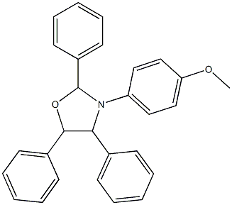 methyl 4-(2,4,5-triphenyl-1,3-oxazolidin-3-yl)phenyl ether Struktur