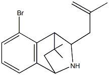 3-bromo-11,11-dimethyl-10-(2-methyl-2-propenyl)-9-azatricyclo[6.2.2.0~2,7~]dodeca-2,4,6-triene Struktur