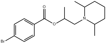 2-(2,6-dimethyl-1-piperidinyl)-1-methylethyl 4-bromobenzoate Struktur