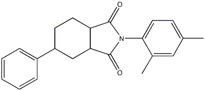 2-(2,4-dimethylphenyl)-5-phenylhexahydro-1H-isoindole-1,3(2H)-dione Struktur