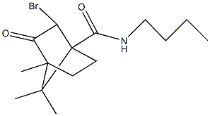 2-bromo-N-butyl-4,7,7-trimethyl-3-oxobicyclo[2.2.1]heptane-1-carboxamide Struktur