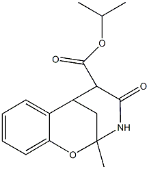 isopropyl 9-methyl-11-oxo-8-oxa-10-azatricyclo[7.3.1.0~2,7~]trideca-2,4,6-triene-12-carboxylate Struktur